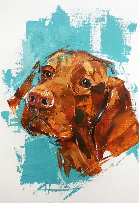 Knife Painting Portrait, Painting Dogs Acrylic, Dog Portraits Painting Acrylics, Dog Paintings Acrylic, Acrylic Dog Painting, Dog Acrylic Painting, Knife Painting Acrylic, Pet Portrait Paintings, Dog Portraits Painting