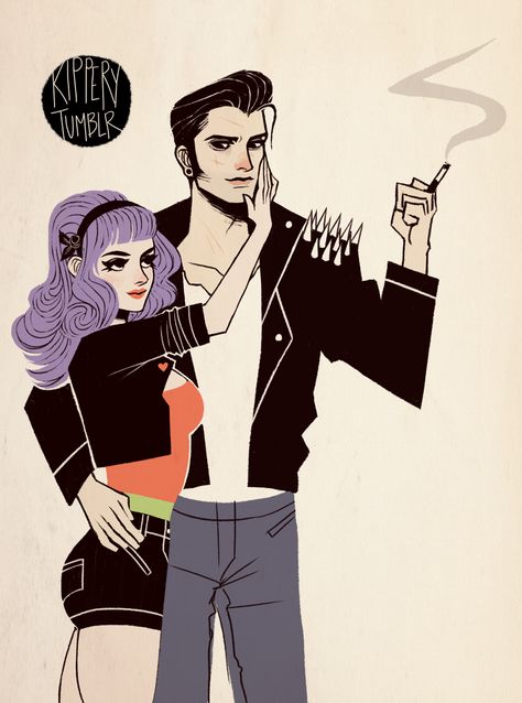 Kippery @Alexander Forsén Forsén Albatross Stephanie Pepper, Rockabilly Couple, Punk Couple, Rockabilly Art, Punk Art, Handmade Inspiration, Animated Drawings, Comic Illustration, Couple Art