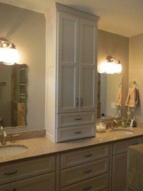 Bathroom Tower Cabinets for 2020 - Ideas on Foter Bathroom Vanity Tower, Vanity Tower, Bathroom Vanity With Tower, Bathroom Linen Tower, Bathroom Tower, Bathroom Storage Tower, Tower Cabinet, Custom Bathroom Cabinets, Bathroom Vanity Storage