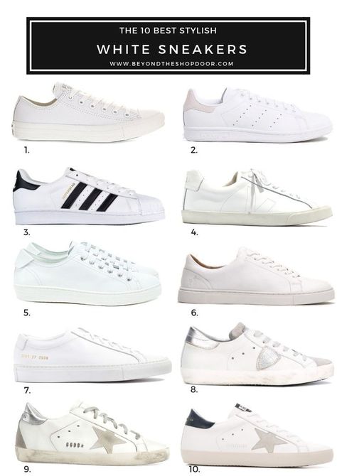 The 10 Best Stylish White Sneakers for Women in 2019 White Sneakers Women Outfit, White Tennis Shoes Outfit, White Shoes Outfit, Casual White Sneakers, Best White Sneakers, Veja Esplar, White Sneakers Outfit, White Casual Sneakers, All White Sneakers