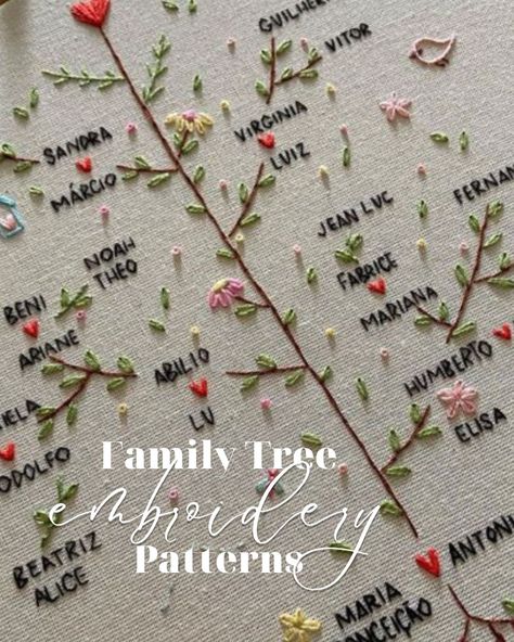 Family Tree Embroidery Pattern, Family Tree Cross Stitch, Family Tree Embroidery, Family Tree Quilt, Family Tree Craft, Home Decor 2023, Shein Home Decor, Family Tree Art, Family Tree Gift