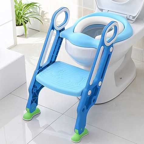 Fully adjustable foot rest and height can be used from age 1-7 Soft padding on seat Universal design fits all toilets Baby Toilet Seat, Toddler Toilet Seat, Toddler Toilet Training, Potty Training Toilet Seat, Toddler Toilet, Baby Toilet, Kids Toilet, Potty Training Toilet, Potty Toilet