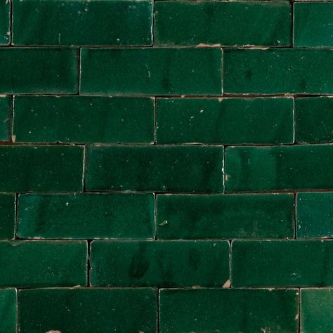 Glazed Brick Tiles, Cookbook Cover, Dark Green Wallpaper, Green Board, Green Interior Design, Glazed Brick, Verde Smeraldo, Dark Green Aesthetic, Color Vibe