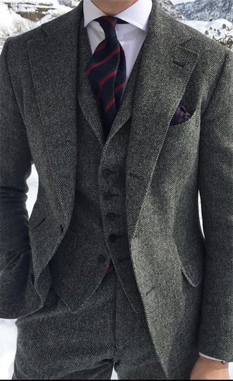 Grey Tweed Suit Men, Herringbone Suit Men, Mens Tweed Suit, Grey Tweed Suit, Wedding Blazers, Grey Suit Men, Herringbone Suit, Men's Business Suits, Tweed Style