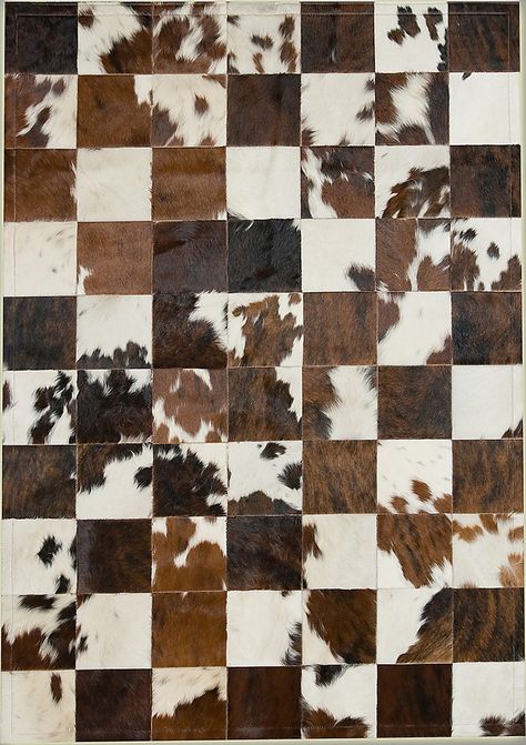 Tri Color 20x20 Natural Cowhide Rug from the Cowhide Rugs collection at Modern Area Rugs Butcher Store, Leather Carpet, Mosaic Rugs, Patchwork Cowhide Rug, Cowhide Print, Modern Rug Design, Skin Rugs, Carpet Texture, Brown Cow