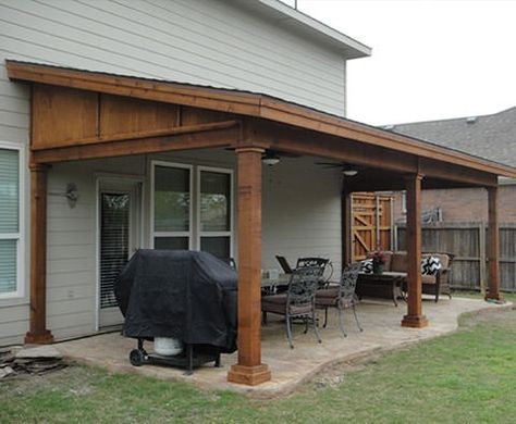 Patio Covers – Decathlon Construction Wooden Patio Covers Attached To House, Wooden Deck Roof Ideas, Patio Covering Attached To House, Covered Patios Attached To House Back, Roof Over Patio Attached To House, Cheap Patio Roof Ideas, Outdoor Lean To Patio Ideas, Angled Patio Roof, Back Porch Covering