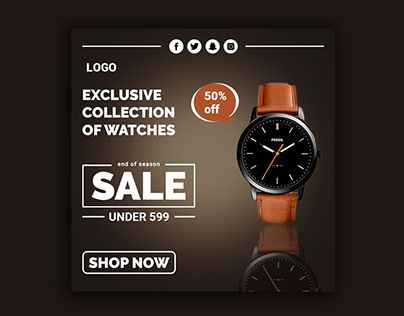 Watch Advertisement Poster, Watch Social Media Design, Watch Banner Design, Watch Social Media Post, Watch Poster Design, Watch Banner, Fast Food Poster, Watch Poster, Poster In Photoshop