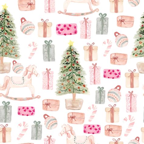 Christmas trees and presents , Raspberry Creek Fabrics Christmas Wallpaper Presents, Computer Backgrounds Christmas, Trendy Christmas Wallpaper, Cute Christmas Prints, Christmas Background Computer, Pink Christmas Illustration, Christmas Laptop Background, Girly Christmas Wallpaper, Christmas Presents Wallpaper