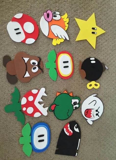 Mario Kart Classroom Door, Mario Kart Door Decs, Super Mario Brothers Classroom Theme, Super Mario Hallway Decor, Mario School Decorations, Easy Mario Crafts, Mario Diy Crafts, Mario Door Decorations, Super Mario Bulletin Board Ideas