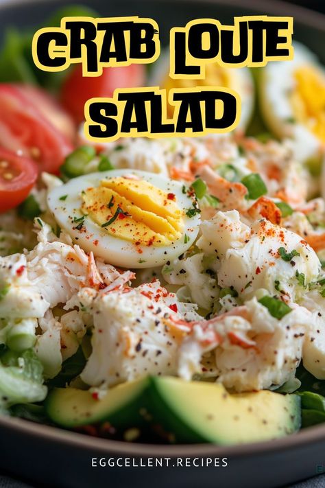 If you’re looking for a refreshing and tasty salad, Crab Louie Salad is the ideal choice. #Crab Louie Salad recipe #Crab Louie Salad dressing #Crab Louie Salad dressing recipe #crab louie salad san francisco #crab louie salad recipe easy #crab louie salad recipe healthy #classic crab louie salad recipe #best crab louie salad recipe #best crab louie salad recipe #what to serve with crab louie salad #crab louie salad lettuce cups Crab Cobb Salad, Crab Cake Salad Recipe, Fresh Crab Salad Recipe, Easy Crab Salad Recipe, Crab Louie Salad Dressing Recipe, Seafood Salad Recipe With Crab Shrimp, Crab Louie Salad Dressing, Imation Crab Salad Recipes, Imitatation Crab Salad Recipe