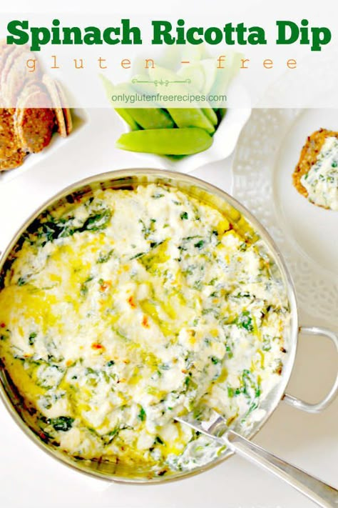 Ricotta Artichoke Dip, Spinach Ricotta Dip, Ricotta Vegetable Recipes, Ricotta Spinach Recipes, Ricotta Dip Recipes Appetizer Ideas, Ricotta Recipes Healthy, Ricotta Cheese Dip, Ricotta Dip Recipes, Dip Vegetarian