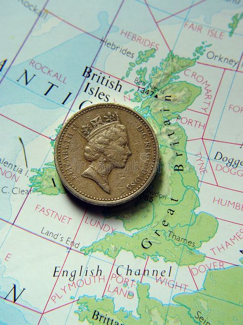 One Pound. British one pound coin on map of Great Britain , #spon, #pound, #British, #Pound, #coin, #Britain #ad Coin Photography, One Pound Coin, Map Of Great Britain, British Pound, Aesthetic Green, One Pound, Wishing Well, British Isles, Fair Isle