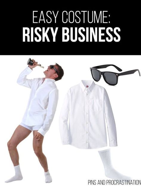 Risky Business Costume Women, Easy 80s Costume, Costume Easy Last Minute, Risky Business Costume, Sims Costume, October Moon, 1980s Makeup, Whiskey Business, Meme Costume