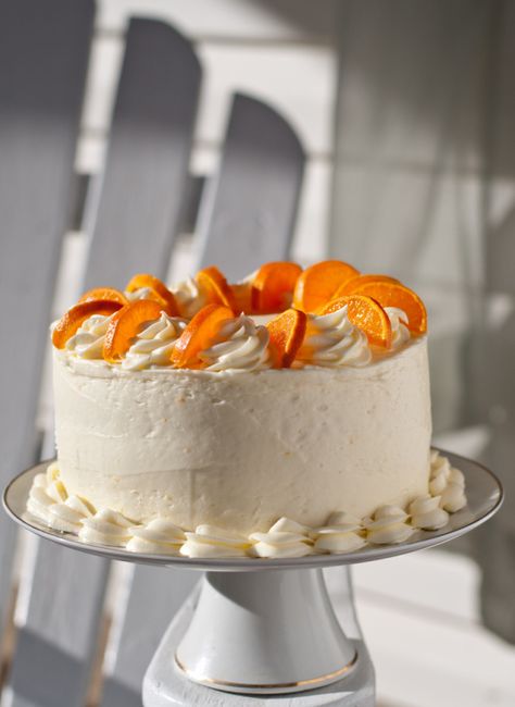 Tangerine Cake Orange Cream Cheese Icing, Tangerine Cake, Tangerine Recipes, Mandarin Cake, Peaches Cream Cheese, Orange Olive Oil Cake, Citrus Desserts, Orange Cream Cheese, Dancing In The Kitchen