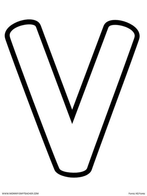 V Template, Letter V Crafts, Letter V Worksheets, Alphabet Colouring, Learning Numbers Preschool, Alphabet Letters To Print, V Alphabet, Letter A Coloring Pages, Alphabet Letter Templates