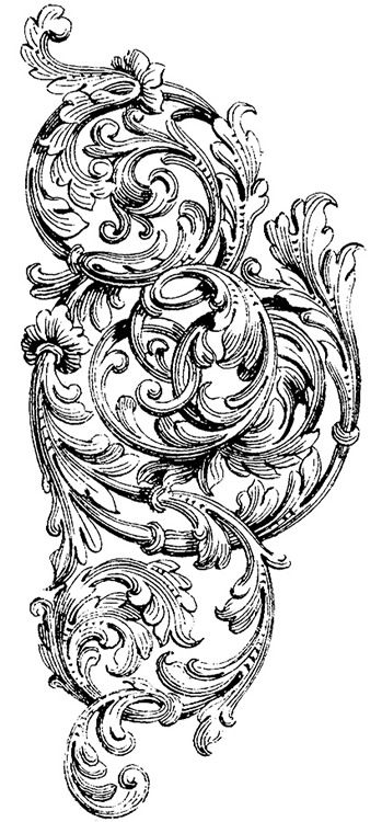 victorian scroll clip art Scrolls Tattoo Designs, Victorian Scrollwork Patterns, Victorian Ornamental Design, Victorian Ornaments Design, Victorian Clip Art, Victorian Art Tattoo, Ornate Tattoo Design, Victorian Art Drawings, Rococo Tattoo