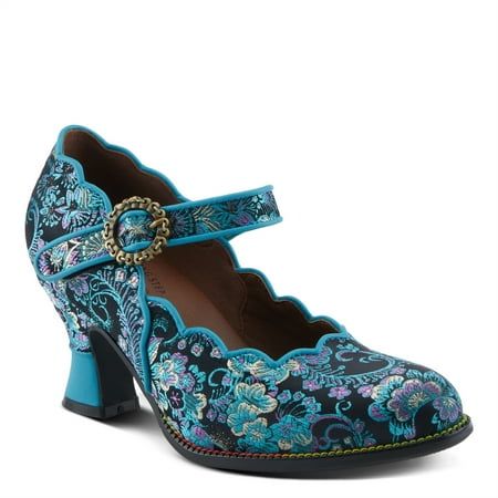 L'ARTISTE Style: ADODORA These heeled Mary Janes are the epitome of elegance and sophistication with their stunning tapestry floral pattern. The hook and loop closure, along with the decorative buckle, adds a touch of charm and practicality to these beautiful shoes. With their low heel and scalloped edges, they are the perfect choice for any occasion where style and comfort are a must. Upper: Synthetic, Textile Lining: Synthetic, Textile, Velvet Insole: Synthetic, Textile Outsole: Rubber Closure L'artiste Shoes, Heeled Mary Janes, Whimsical Shoes, Otherworldly Beauty, Artistic Shoes, Mary Janes Shoes, Romantic Fashion, Funky Shoes, Floral Tapestry