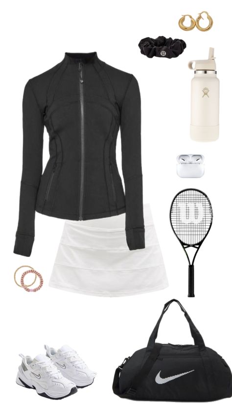 Cute tennis outfit!🏃‍♀️‍➡️🎾🏸 Cute Tennis Fits, Outfits For Tennis, Tennis Practice Outfit, Tenis Aesthetic Sport, Tenis Outfits Sport, Tennis Aesthetic Outfit, Tennis Outfit Ideas, Tennis Girl Outfit, Cute Tennis Outfit