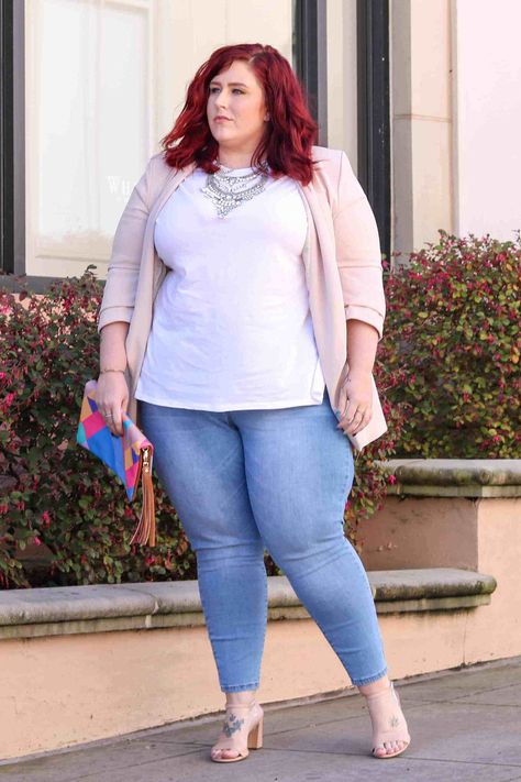 Plus Zise, Plus Size Looks, Basic White Tee, Look Plus Size, Fashion To Figure, Plus Size Beauty, Plus Size Fashion For Women, Look Plus, Fesyen Wanita