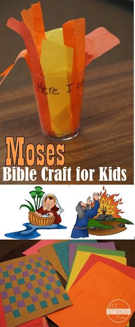 Moses Crafts For Kids, Moses Burning Bush Craft, Burning Bush Craft, Moses Crafts, Baby Moses Crafts, Prophet Moses, Moses Craft, Moses Bible, The Burning Bush