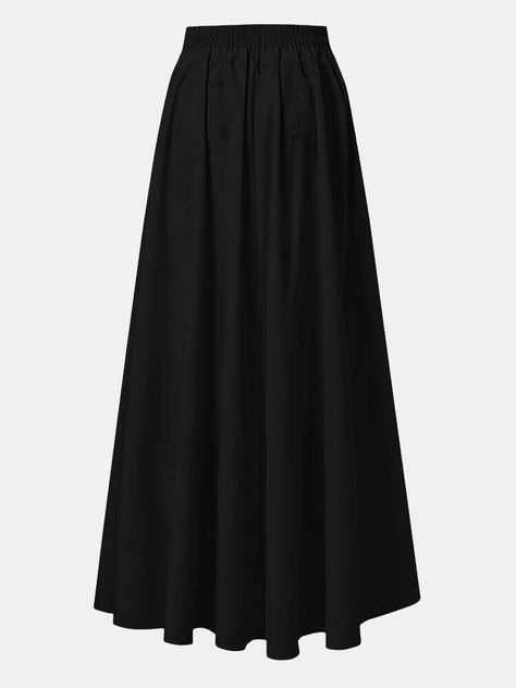 Package included 1 Skirt Black Skirt Women, Black Skirts Long, Long Black Skirts, Black Long Skirts, A Line Long Skirt, Plain Black Skirt, Pleated Black Skirt, Black Long Skirt, Model Rok