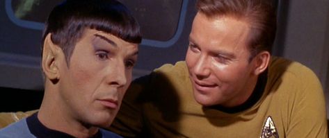 Star Trek Best Kirk-Spock Moment Is... Kirk And Spock, Jim Kirk, Spock And Kirk, Star Trek 1966, Enterprise Ncc 1701, Star Trek Original Series, Star Trek Series, Star Trek Images, Star Trek Original