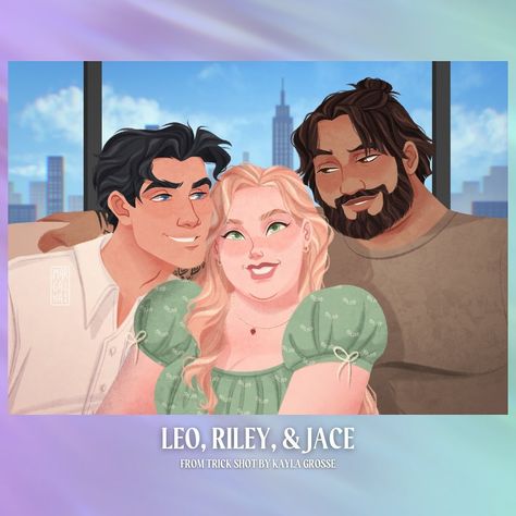 If you’re like me, you can’t get enough of Leo, Riley, and Jace from Trick Shot — so I had to get this portrait commissioned of them. Aren’t they the cutest?!?! Thank you @margana_mgn for bringing my babies to life! And before you ask… YES! You can get this as a print/postcard on my store as well as in sticker form. 🔗 in bio! I’ve also restocked my signed paperbacks ❤️ #artwork #art #trickshot #artist #bookart #characterdesign #characterart #artoftheday #instagood #bookstagram #bookart ... Trick Shot Book, Trick Shot Kayla Grosse Book, Reverse Harem Art, Character Couples, Cute Books, Shot Book, Spicy Romance, Female Gaze, Trick Shots