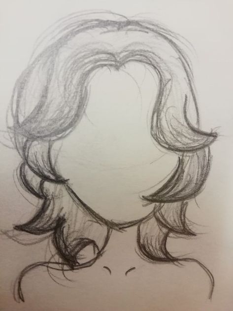 Woman Hair Sketch, How To Draw Faces Step By Step, Step By Step Face Drawing, How To Draw Hair Step By Step, Easy Hair Drawings, Cartoon Drawings Sketches, Female Drawing, Hair Sketch, Animation Art Sketches