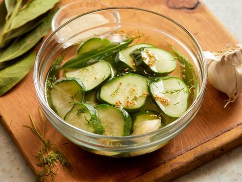 Get Quick Pickles Recipe from Food Network Quick Pickles Recipe, Quick Pickle Recipe, Quick Pickles, Sour Pickles, Pickles Recipe, Rachael Ray Recipes, Okra Recipes, Pickle Recipe, Rachel Ray