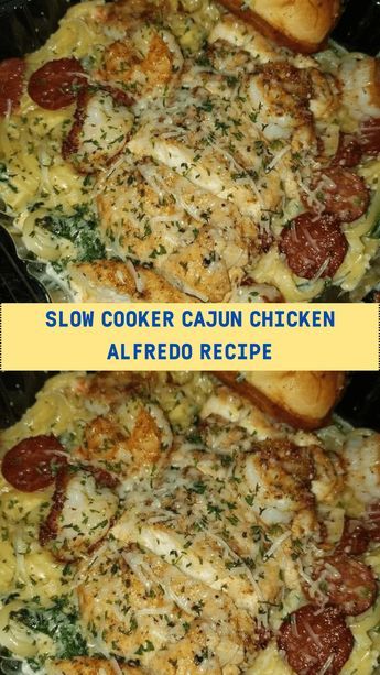 Crockpot Cajun Chicken Alfredo, Cajun Crockpot Recipes, Homemade Cajun Alfredo Sauce, One Pot Cajun Chicken Alfredo, Slow Cooker Cajun Chicken Alfredo, Cajun Chicken Alfredo Recipe, Chicken And Smoked Sausage, Cajun Alfredo Sauce, Slow Cooker Cajun