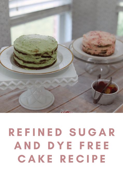 Refined Sugar and Dye Free First Birthday Cake Dye Free Cake, Low Sugar Cakes, Easy Birthday Cake Recipes, Easy Birthday Cake, Refined Sugar Free Desserts, Smash Cake Recipes, Almond Smoothie, Clean Dessert, 4th Birthday Cakes