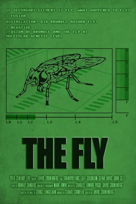 The Fly by David Cronenberg with Jeff Goldblum,  1986. Alternative body horror movie poster art Poster Art Design, David Cronenberg, Body Horror, Jeff Goldblum, Geena Davis, Film Posters Art, Epic Movie, Film Lovers, Fiction Movies