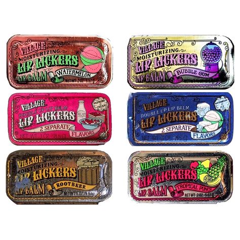 Lip Lickers Lip Balm, Lip Balm Tin Packaging, Lip Lickers, 90s Lip Smackers, Pepsi Lip Balm, Lip Balm Tin, Vintage Lip Balm Tin, Root Beer, Lip Balm