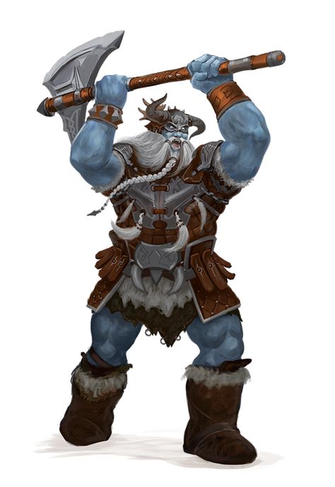 Frost Giant, Heroic Fantasy, Fantasy Races, Fantasy Monster, Fantasy Rpg, Monster Art, Medieval Fantasy, Dnd Characters, Creature Art