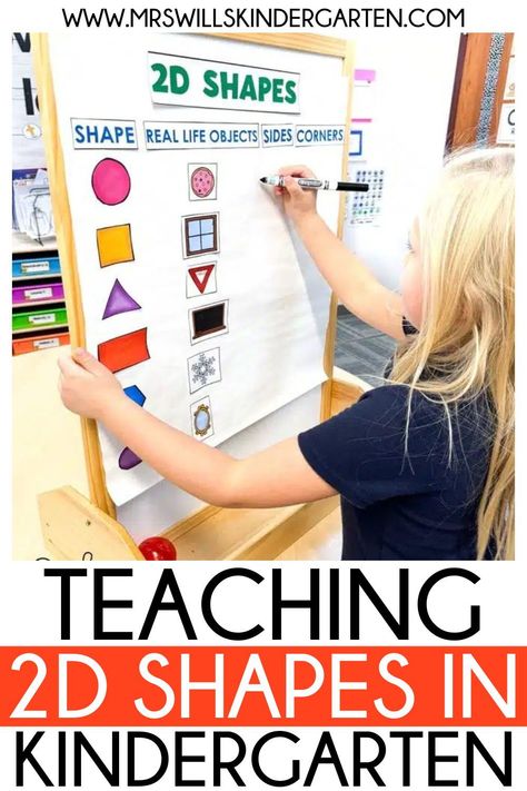 Looking for some strategies you can use when teaching 2D shapes in kindergarten? In this post, I break down some of my favorite ways to teaching 2D shapes including resources and 2D shape anchor chart ideas. Kindergarten 2d Shape Activities, Teaching 2d Shapes Kindergarten, Pattern Anchor Chart Kindergarten, Kindergarten 2d Shapes, 2d Shape Anchor Chart, 2d Shapes Anchor Chart, Shape Activities For Kindergarten, 2d Shapes Kindergarten, 2d Shape Activities