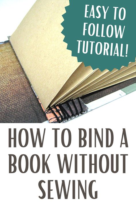 How to bind a book without any sewing or stitching Homemade Book Binding, Bind A Book, Book Binding Methods, Homemade Journal, Handmade Journals Diy, Homemade Books, Diy Buch, Bookbinding Tutorial, Glue Art