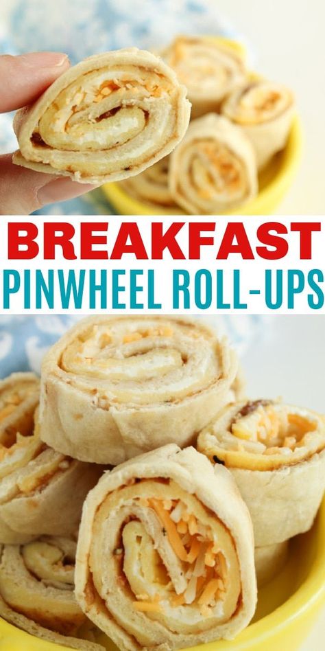 Pinwheel Roll Ups, Breakfast Pinwheels, Breakfast Tortilla, Pinwheel Sandwiches, Tortilla Pinwheels, Breakfast Rolls, Pinwheel Recipes, Egg Cheese, Finger Foods Easy