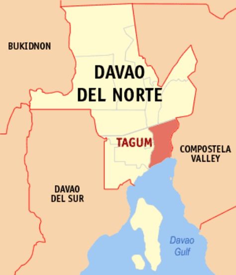 Map of the Davao del Norte showing the location of Tagum City Tagum City, Davao Del Norte, Davao, Wikimedia Commons, The Philippines, Manila, Philippines, Map, Media