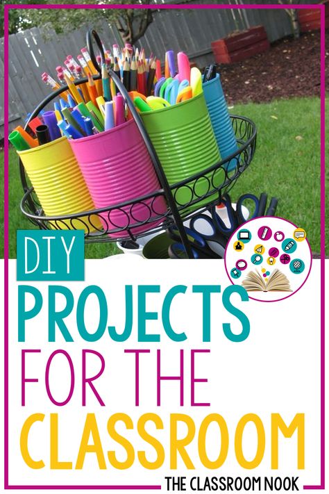 Back to School Series: DIY Projects for Your Classroom — THE CLASSROOM NOOK School Series, Classroom Welcome, Diy Back To School, Teachers Diy, Diy School Supplies, Diy Classroom, Classroom Setup, Classroom Setting, Online Programs