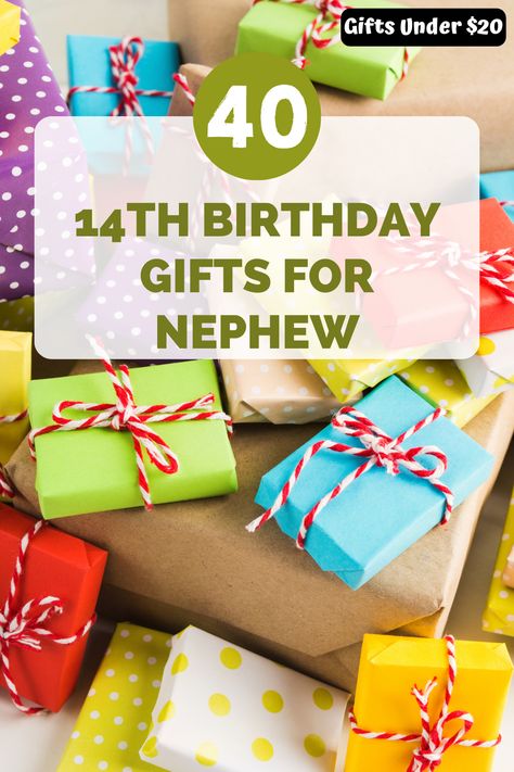 Searching for something special for your nephew's 14th birthday? Check out our curated list of awesome gifts that every teenage boy will love. Make his day with a surprise he'll remember!
#NephewGifts #TeenGifts #BirthdayPresent #GiftIdeas #14thBirthday #affiliatelink #externallink Gift For 14th Birthday Boy, Gifts For 14th Birthday Boy, Gifts For Nephew, Boy Birthday Gifts, Best Wishes Messages, Nephew Gifts, 14th Birthday, Awesome Gifts, Wishes Messages