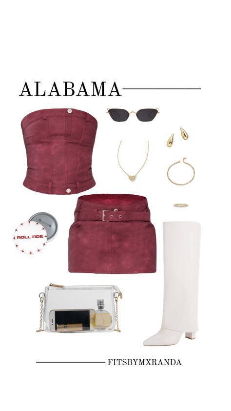 ALABAMA GAMEDAY OUTFIT | Shop the look on LTK #outfitinspo #gameday #gamedayfit #gamedayoutfit #outfit #alabama #bamarush Bama Gameday Outfit, Alabama Gameday Outfit, Bama Gameday, College Gameday Outfits, Rush Outfits, Sorority Events, College Game Days, College Fits, Game Day Outfit