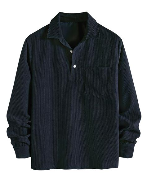 PRICES MAY VARY. Material: Polyester, ZAFUL men's corduroy shirt, long sleeve henleys shirt is made with high-quality polyester. It's soft, lightweight and comfortable to wear. Size: S(US 34) - M(US 36) - L(US 38) - XL(US 40)- 2XL(US 42). Different styles men shits have different size measurement, please refer to our size chart image (not Amazon size chart) before your purchase. Features: Popular Solid Color Casual Jacket Pullover Shirt Top, Front Button Closures, with Pocket, Long Sleeves Shirt Mens Casual Dress Shirts Long Sleeve, Cheap Men's Shirt With Pockets, Cheap Men's Dress Shirt With Pockets, Cheap Men's Dress Shirt For Fall, Cheap Trendy Men's Shirt, Casual Cheap Men's Tops, 3/4 Sleeve Shirts Men, Cheap Men's Workwear Shacket, Cheap Men's College Outerwear