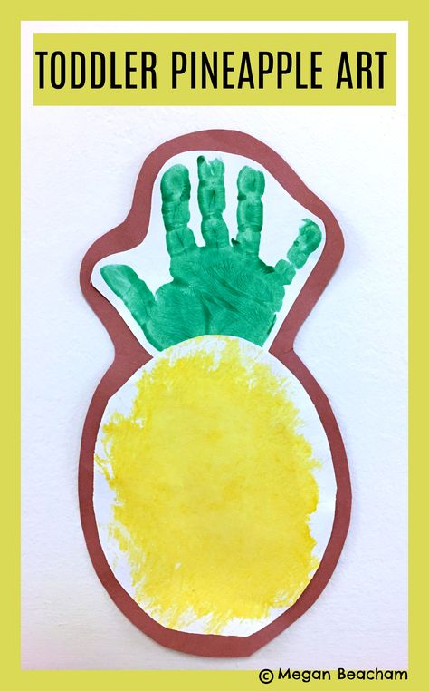 Fruit Themed Crafts, Summer Fruit Crafts For Toddlers, August Craft Ideas For Toddlers, Yellow Toddler Crafts, Summer Crafts For 1 Year, Hawaii Crafts For Toddlers, Fruit Art Projects For Toddlers, Summer Fruit Activities For Toddlers, Preschool Fruit Crafts