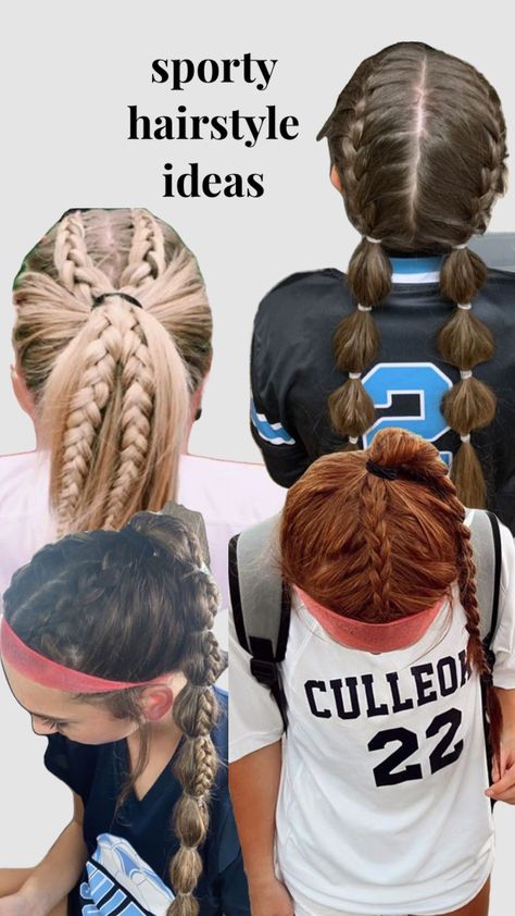 sporty field hockey hairstyle ideas! #vibes #sports #preppy #outfitinspo #hair #hairinspo #fieldhockey Practice Hairstyles Sports, Field Hockey Outfits, Hockey Hair, Cute Sporty Hairstyles, Field Hockey Sticks, Softball Hairstyles, Girls Hairstyles Easy, Sport Hair, Easy Hairstyles For School