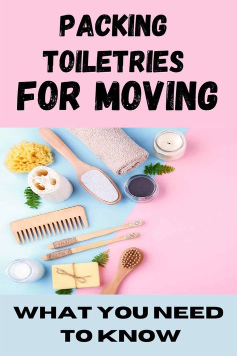 How To Pack Bathroom To Move, Packing Toiletries For Moving, Packing Bathroom For Moving, Toiletries List, Packing Toiletries, Moving Packing List, Moving House Tips, Bathroom Cupboard, House Tips