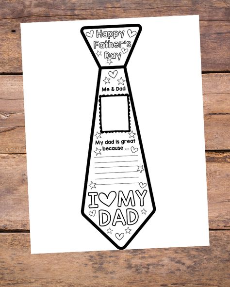 This adorable father's day tie cart is a fun and easy craft for kids who want to make a thoughtful gift for dad.rnrnEasy to make, this father's day craft idea is a great choice for kids in preschool, kindergarten and elementary school.rnrnThis thoughtful DIY father's day gift idea is a so heartfelt and sweet - dad will LOVE receiving this from his children.rnrnHead to our website today to download a copy of our free Father's day tie template and make your own DIY father's day gift! Father’s Day Tie Card Template, Fathers Day Tie Template Free Printable, Tie Fathers Day Craft, Father S Day Crafts For Preschool, Fathers Day Gifts Ideas From Kids School, Father’s Day Ideas For Preschool, Easy Fathers Day Crafts For Kids, Preschool Fathers Day Crafts, Fathers Day Crafts Preschool