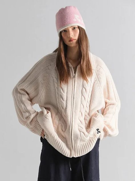 Discover great products at the best prices at Dealmoon. RR Cable Knit Zip-up Cardigan _Pink. Price:$255.60 Simple Clothes, Zip Up Cardigan, Cardigan Pink, W Concept, Zip Up, Cable Knit, Zip Ups, Knitwear, Cable