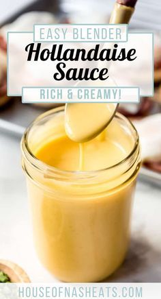 Easy Holindaise Sauce, Hollandaise Sauce For One, Quick Hollandaise Sauce No Blender, Hollandaise Sauce For Steak, Steak Hollandaise Sauce, Easy Blender Hollandaise Sauce, Holindaise Sauce Easy, Hollandaise Sauce Easy Immersion Blender, Easy Hollandaise Sauce Blender