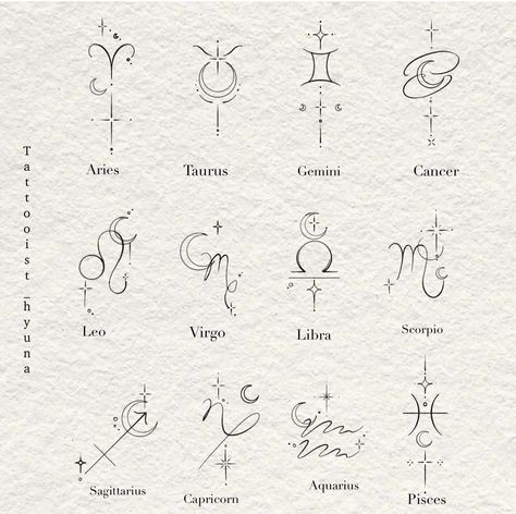 Taurus Drawing, Zodiac Signs Tattoos, Astrology Tattoo, Horoscope Tattoos, Pisces Tattoos, Taurus Tattoos, Handpoke Tattoo, Small Pretty Tattoos, Zodiac Sign Tattoos