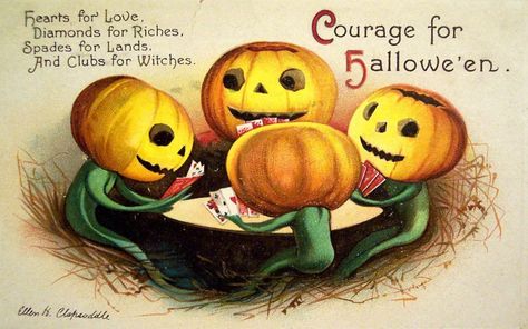 Pumpkin People, Vintage Halloween Cards, Victorian Halloween, Funny Postcards, Carte Halloween, Creation Photo, Halloween 4, Halloween Vintage, Halloween Images